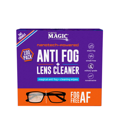 Anti Fog + Lens Cleaner 100pk Wipes [6ct/case]