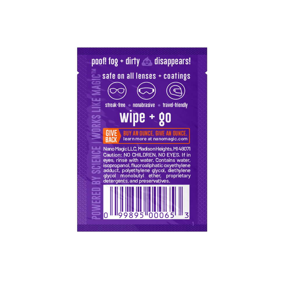 Anti Fog + Lens Cleaner 100pk Wipes [6ct/case]