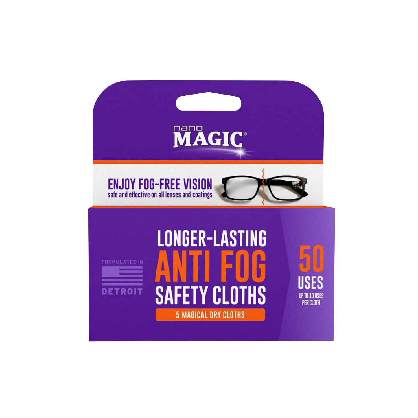 Anti Fog Safety 5pk Dry Cloth [40ct/case]